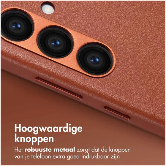 Accezz MagSafe Leather Backcover Samsung Galaxy S24 Plus Bruin