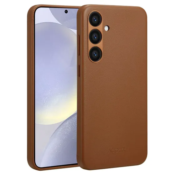 Accezz MagSafe Leather Backcover Samsung Galaxy S24 Plus Bruin