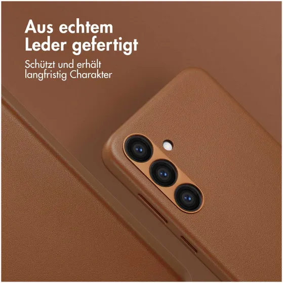 Accezz MagSafe Leather Backcover Samsung Galaxy S24 Plus Bruin