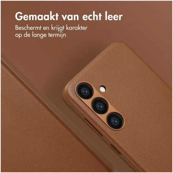 Accezz MagSafe Leather Backcover Samsung Galaxy S24 Plus Bruin