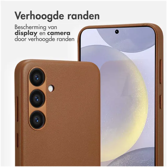 Accezz MagSafe Leather Backcover Samsung Galaxy S24 Plus Bruin