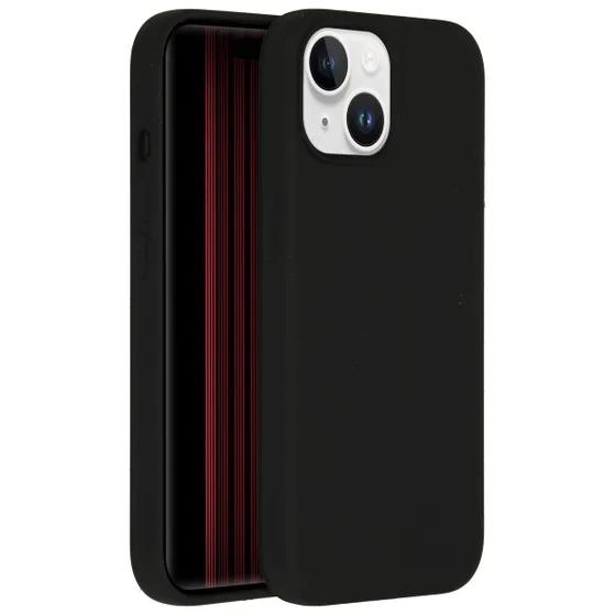 Accezz Liquid Silicone Backcover iPhone 15 Zwart
