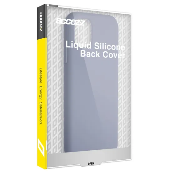 Accezz Liquid Silicone Backcover iPhone 15 Pro Grijs
