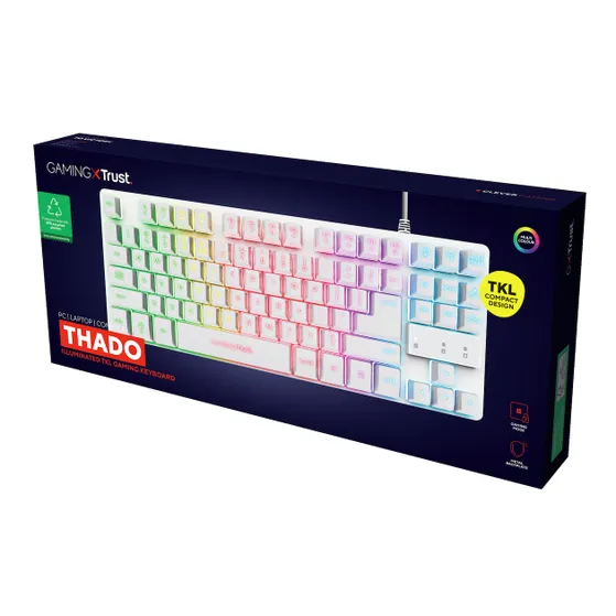 Trust GXT833W THADO TKL KEYBOARD WHT US Wit