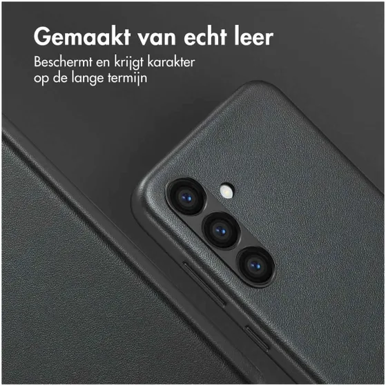 Accezz MagSafe Leather Backcover Samsung Galaxy S24 Zwart