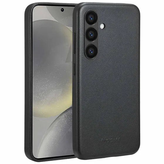 Accezz MagSafe Leather Backcover Samsung Galaxy S24 Zwart