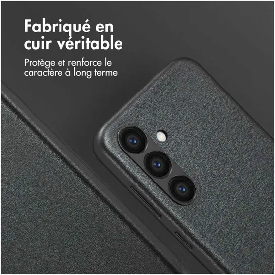 Accezz MagSafe Leather Backcover Samsung Galaxy S24 Zwart