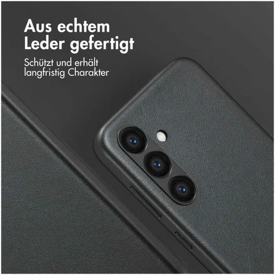 Accezz MagSafe Leather Backcover Samsung Galaxy S24 Zwart