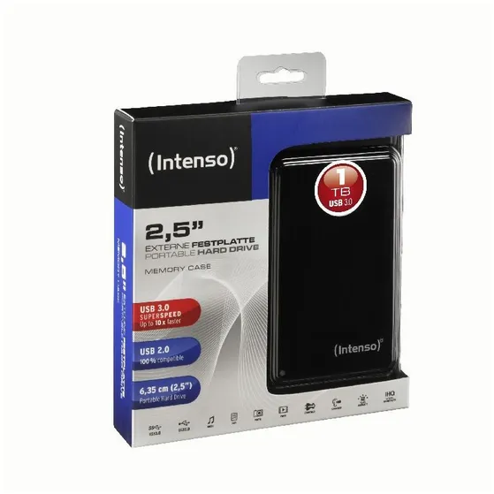 Intenso Memory Case 1TB (USB 3.0) Zwart