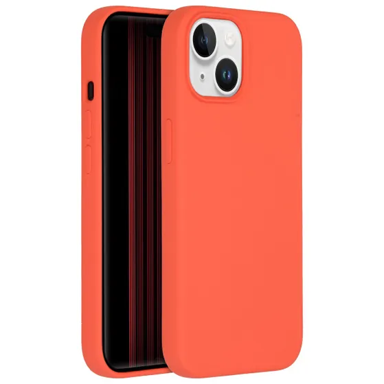 Accezz Liquid Silicone Backcover iPhone 15 Oranje