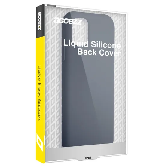 Accezz Liquid Silicone Backcover iPhone 15 Donkerblauw