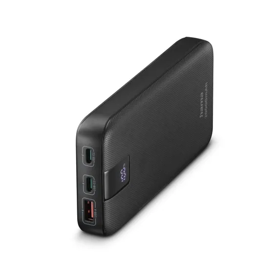 Hama PD 20 Power Pack 20000 mAh Outputs:2x USB-C USB-A Fast Charging Antraciet