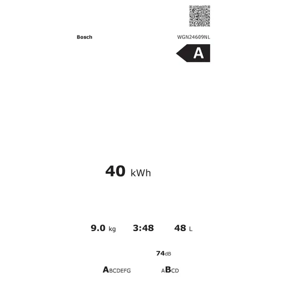 Bosch WGN24609NL EXCLUSIV