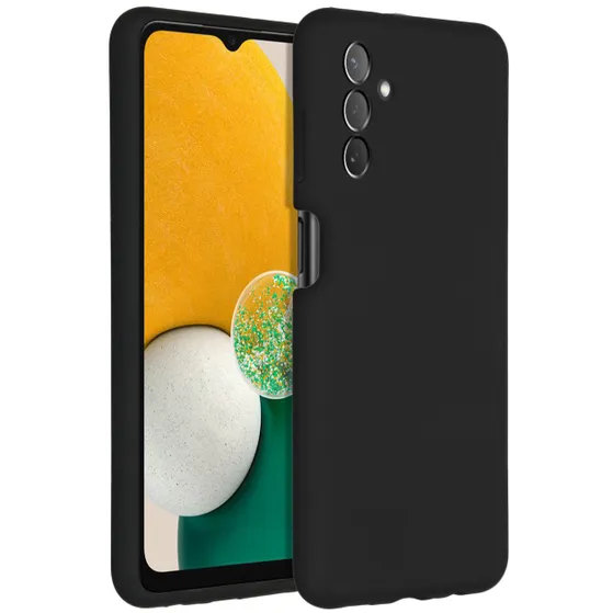 Accezz Liquid Silicone Backcover voor Samsung Galaxy A13 (5G) / A04s Zwart
