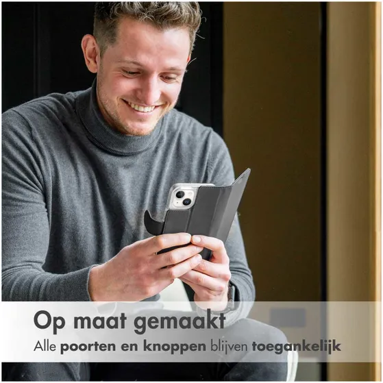 Accezz Wallet Softcase Bookcase iPhone 15 Pro Zwart