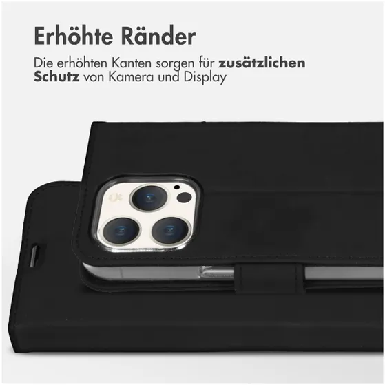 Accezz Wallet Softcase Bookcase iPhone 15 Pro Zwart
