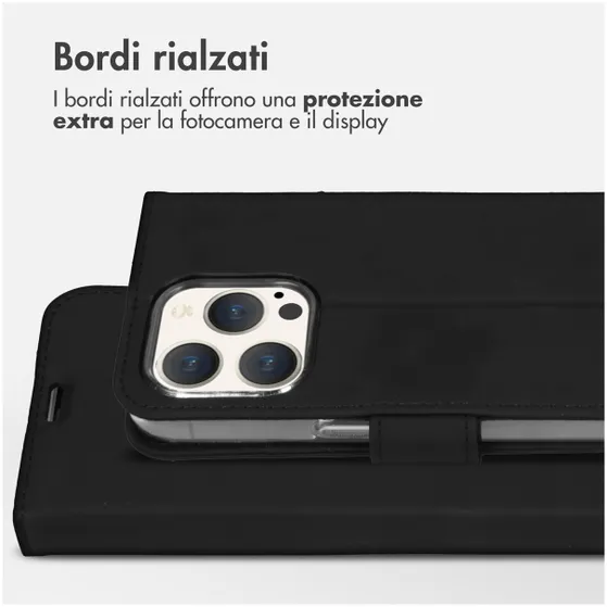 Accezz Wallet Softcase Bookcase iPhone 15 Pro Zwart