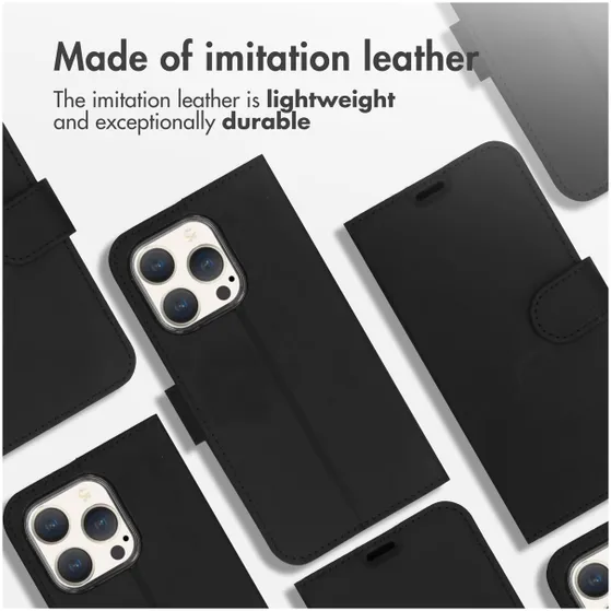 Accezz Wallet Softcase Bookcase iPhone 15 Pro Zwart