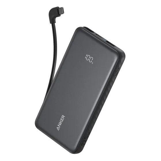 Anker Zolo Power Bank (20 000 mAh 22.5W Built-in USB-C Cable) Zwart