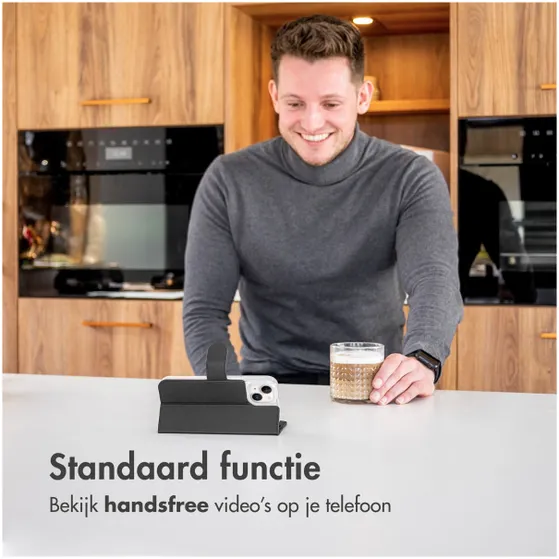 Accezz Wallet Softcase Bookcase iPhone 15 Zwart