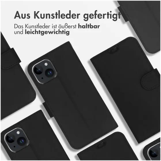 Accezz Wallet Softcase Bookcase iPhone 15 Zwart