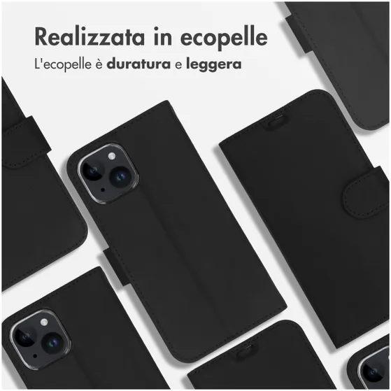Accezz Wallet Softcase Bookcase iPhone 15 Zwart