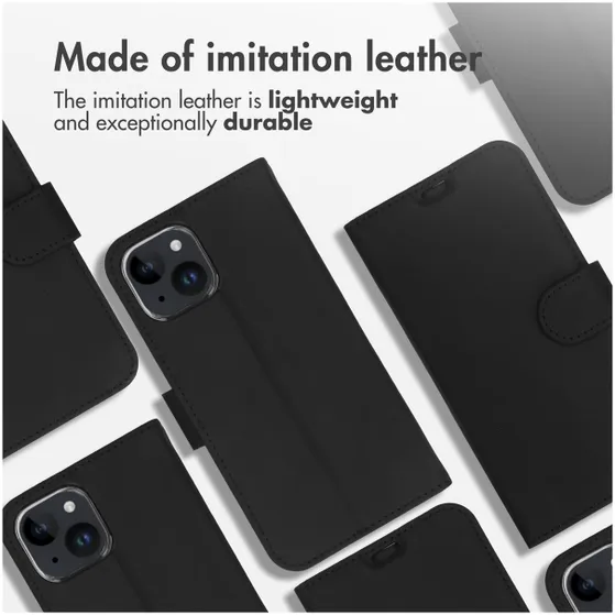 Accezz Wallet Softcase Bookcase iPhone 15 Zwart
