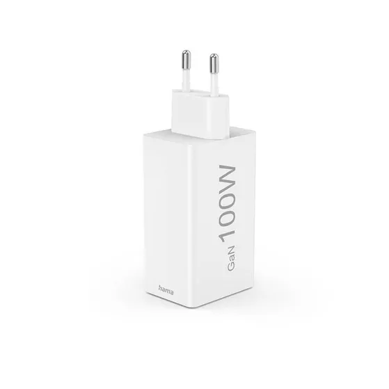 Hama Quick Charger GaN 2x USB-C PD 1x USB-A QC Mini-Charger 100 W Wit