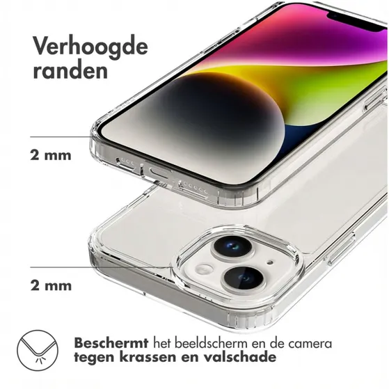 Accezz Xtreme Impact Backcover iPhone 15 Transparant