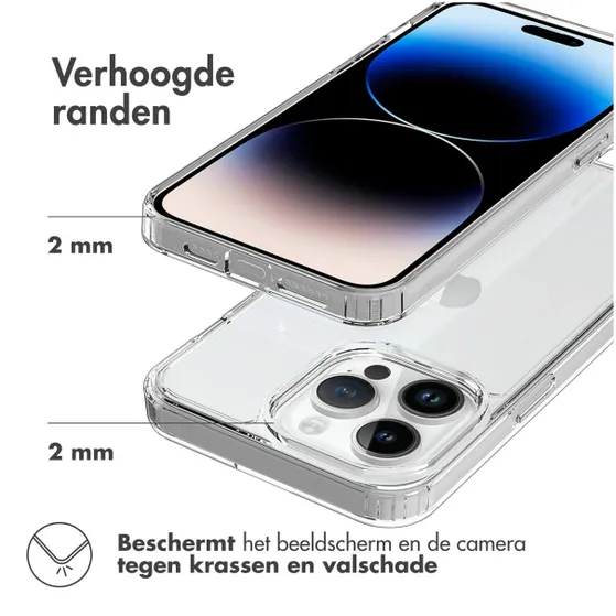 Accezz Xtreme Impact Backcover iPhone 15 Pro Max Transparant