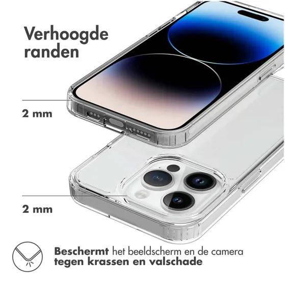 Accezz Xtreme Impact Backcover iPhone 15 Pro Transparant