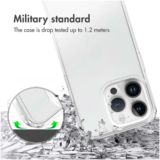 Accezz Xtreme Impact Backcover iPhone 15 Pro Transparant