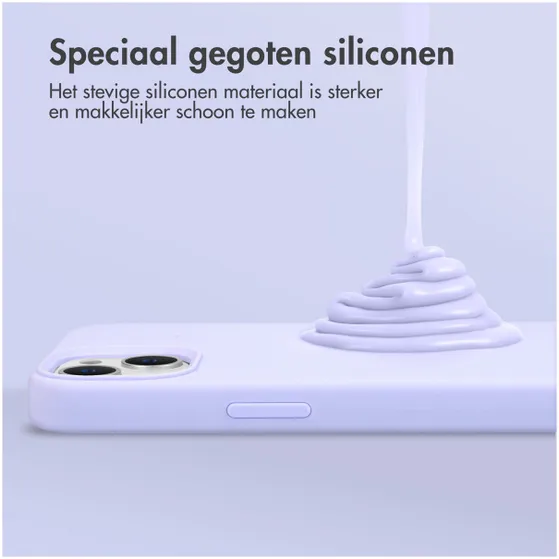 Accezz Liquid Silicone Backcover met MagSafe iPhone 15 Paars