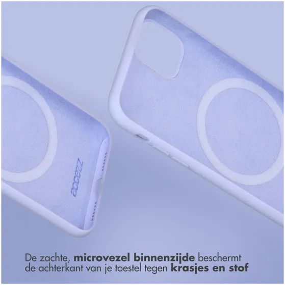 Accezz Liquid Silicone Backcover met MagSafe iPhone 15 Paars
