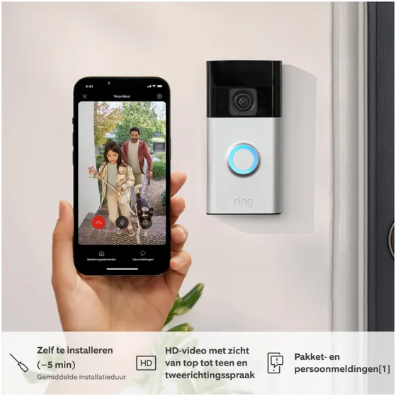 Ring Battery Video Doorbell Staal