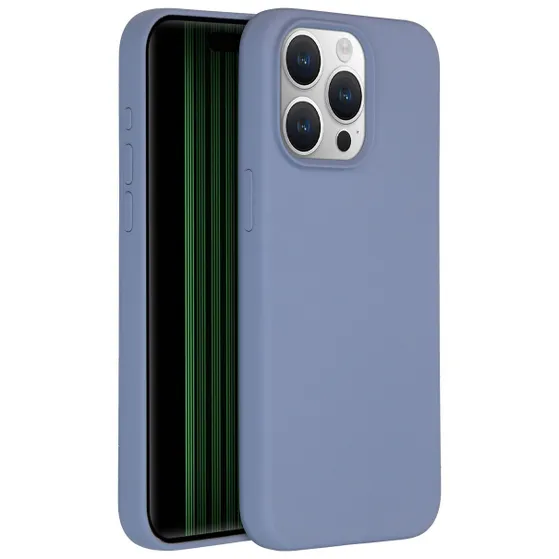 Accezz Liquid Silicone Backcover met MagSafe iPhone 15 Pro Max Grijs