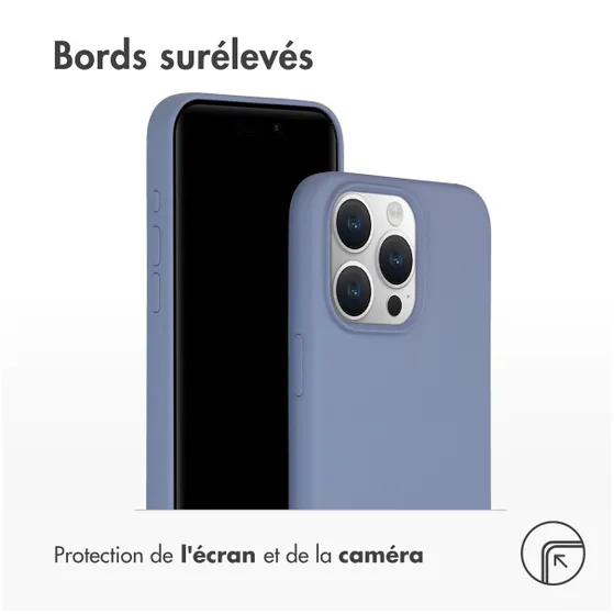 Accezz Liquid Silicone Backcover met MagSafe iPhone 15 Pro Max Grijs