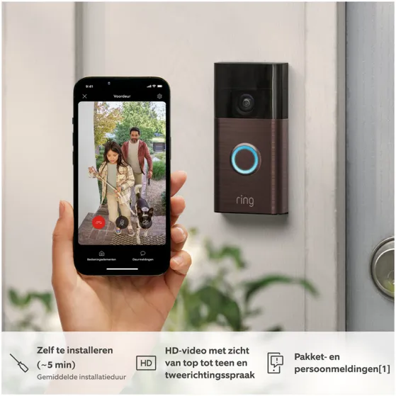 Ring Battery Video Doorbell Brons