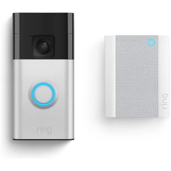 Ring Battery Video Doorbell + Chime Staal