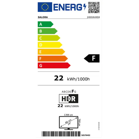 Salora 24XHA4404 Zwart