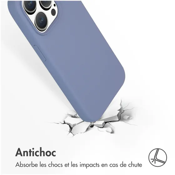 Accezz Liquid Silicone Backcover met MagSafe iPhone 15 Pro Grijs