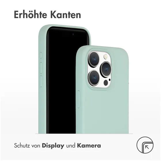 Accezz Liquid Silicone Backcover met MagSafe iPhone 15 Pro Lichtblauw