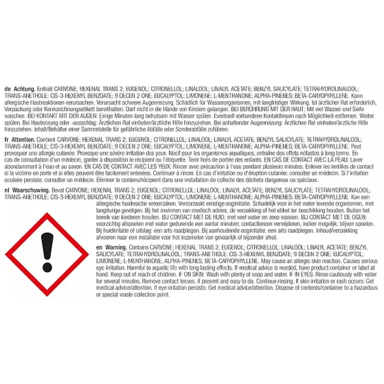 Miele Ambient geurflacon MintyFields de,fr,nl,en