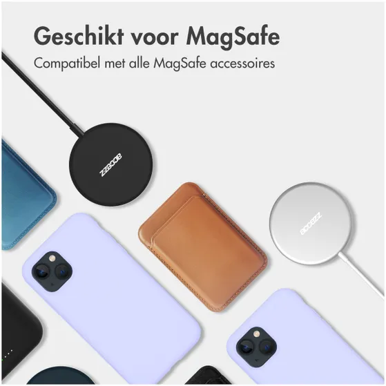 Accezz Liquid Silicone Backcover met MagSafe iPhone 15 Pro Max Paars