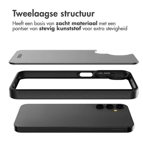 Accezz Rugged Frosted Backcover Samsung Galaxy A15 (5G/4G) Zwart