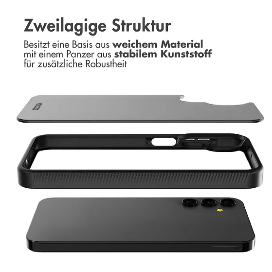 Accezz Rugged Frosted Backcover Samsung Galaxy A15 (5G/4G) Zwart