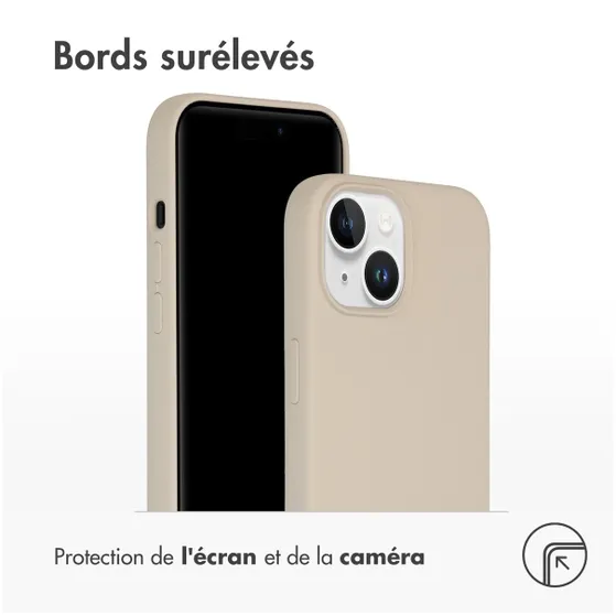 Accezz Liquid Silicone Backcover met MagSafe iPhone 15 Donkergrijs