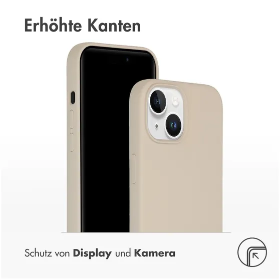 Accezz Liquid Silicone Backcover met MagSafe iPhone 15 Donkergrijs