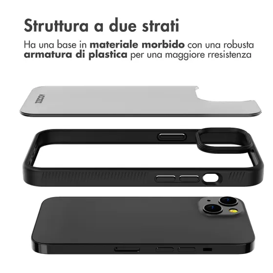 Accezz Rugged Frosted Backcover iPhone 13 Zwart