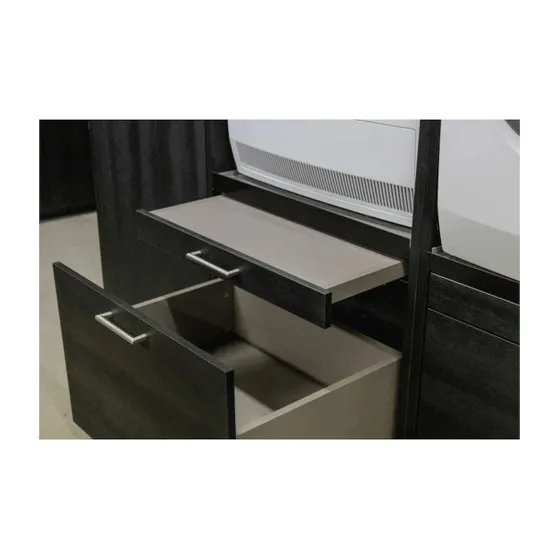 Wastoren CW-1-7-S Wasmachine kast Zwart/eiken